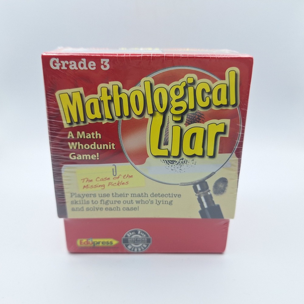Edupress Mathological Liar Grade 3 Math Whodunit Mystery Card Game EP63396 New‎